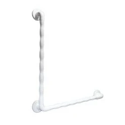 AKW 1600 Series White 90° Natural Grip Plastic Grab Rail