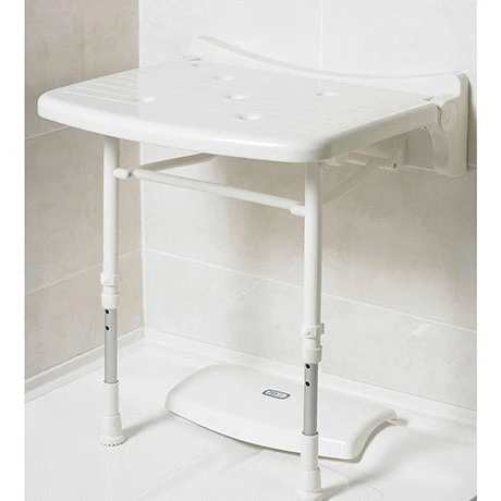 AKW 2000 Series Compact Fold-Up Shower Seat - White 1 AKW 2000 Series Compact Fold-Up Shower Seat - White