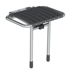 AKW Bama Slatted Fold-Up Shower Seat - Grey