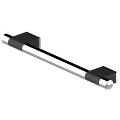 AKW Onyx 600mm Black and Chrome Straight Grab Rail