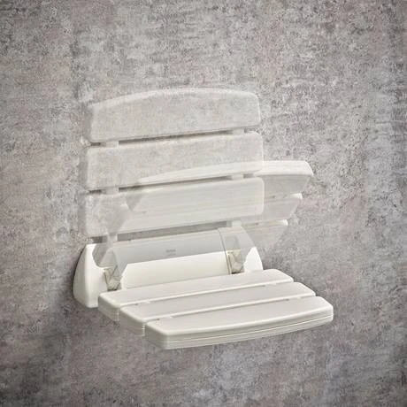 Mira Folding Wall Mounted Shower Seat - White - 2.1536.128 3 Mira Folding Wall Mounted Shower Seat - White - 2.1536.128 - Image 3