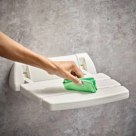 Mira Folding Wall Mounted Shower Seat - White - 2.1536.128 6 Mira Folding Wall Mounted Shower Seat - White - 2.1536.128 - Image 6