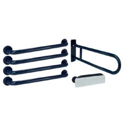 Franke GRBX206BP Blue DOC M Grab Rails WC Pack with 250mm Backrest