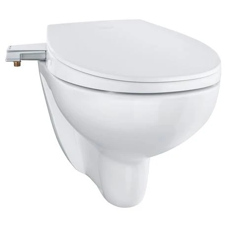 Grohe Bau 2-in-1 Manual Bidet Seat & Rimless Wall Hung Toilet + FREE TOILET ROLL HOLDER 2 Grohe Bau 2-in-1 Manual Bidet Seat & Rimless Wall Hung Toilet + FREE TOILET ROLL HOLDER - Image 2