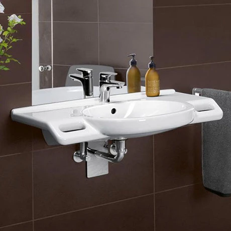 Villeroy and Boch ViCare 810mm Wheelchair Accessible Washbasin - 41208001 1 Villeroy and Boch ViCare 810mm Wheelchair Accessible Washbasin - 41208001