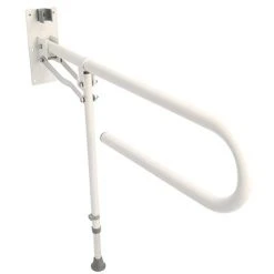 Croydex White Fold Away Hand Rail with Drop Down Leg - AP502922