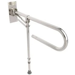 Croydex Stainless Steel Fold Away Rail & Drop Down Leg- AP502941