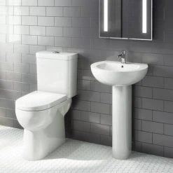 Cove Comfort Height Close Coupled Toilet + Soft Close Seat 5 Cove Comfort Height Close Coupled Toilet + Soft Close Seat -Assisted Living Bathrooms Store CVWCCH d2 460