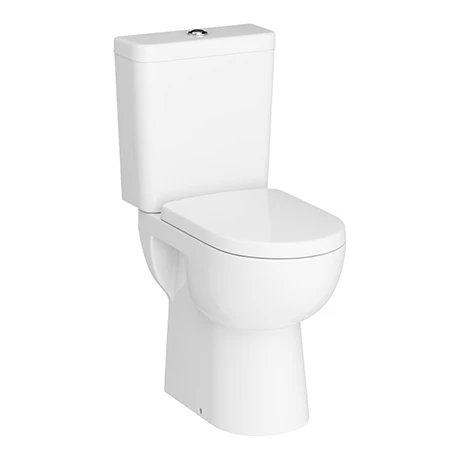 Cove Comfort Height Close Coupled Toilet + Soft Close Seat 1 Cove Comfort Height Close Coupled Toilet + Soft Close Seat