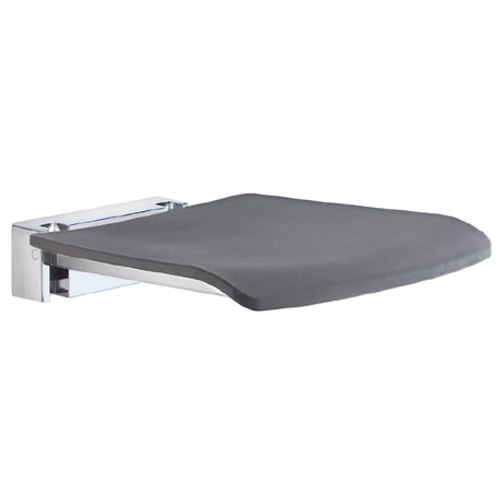 Smedbo Living Folding Wall Mounted Shower Seat - Dark Grey - FK414 1 Smedbo Living Folding Wall Mounted Shower Seat - Dark Grey - FK414