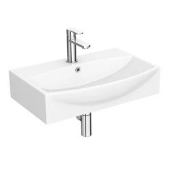 Milton 600 x 400 Wall Hung Bowed Basin (1 Tap Hole)