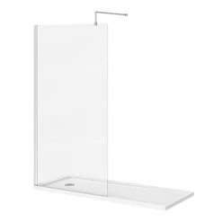 Nova 1700 x 700 Bath Replacement Wet Room (1000mm Chrome Screen w. Tray)