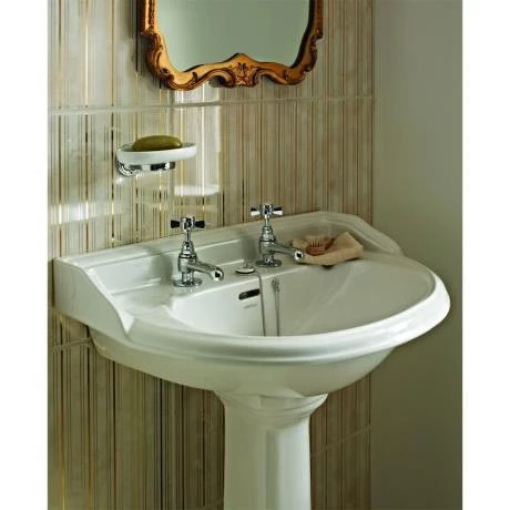 Heritage - Dorchester Standard Basin & Tall Pedestal - Various Tap Hole Options 2 Heritage - Dorchester Standard Basin & Tall Pedestal - Various Tap Hole Options - Image 2