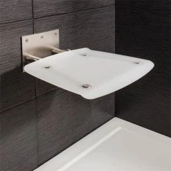 Crosswater - Square Wall Mounted Folding Shower Seat
