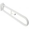 Twyford Disability Hinged Support Rail & Toilet Roll Holder - White
