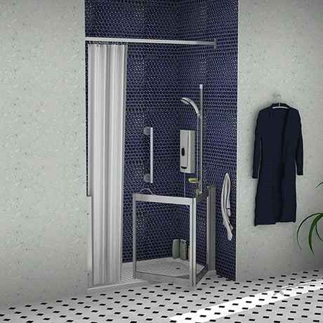 Milton Silver RH Front Access Half Height Bi-Fold Shower Door 1 Milton Silver RH Front Access Half Height Bi-Fold Shower Door