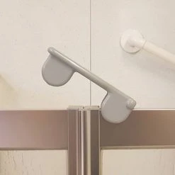 Milton Silver Front Access Half Height Twin Bi-Fold In Line Shower Doors -Assisted Living Bathrooms Store VP3RH SIL 10X10 D2 460 10